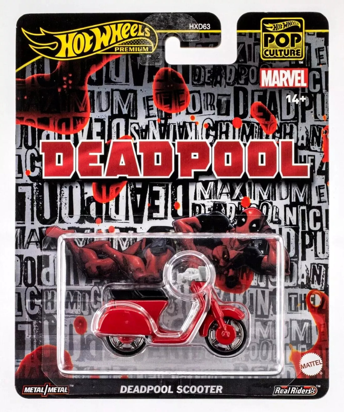 Deadpool Scooter, Hot Wheels 2025 Premium - Pop Culture (JBL70)