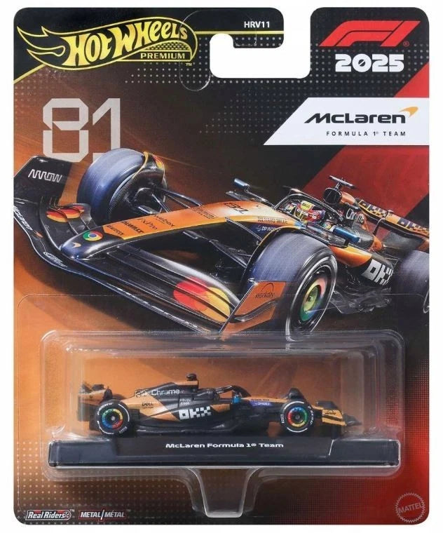 Hot Wheels 1:64 F1 2025 Racing Premium J Assortment Factory Sealed Case