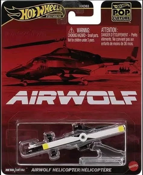 AIRWOLF HELICOPTER (JBL56) - 2025 Hot Wheels Premium Pop Culture