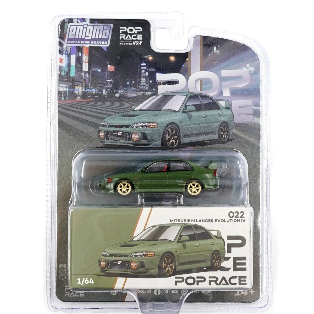 POPRACE 1/64 - Mitsubishi Lancer Evolution - Verte (Enigma Exclusive Edition) - PRE022