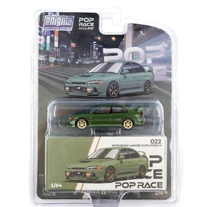POPRACE 1/64 - Mitsubishi Lancer Evolution - Verte (Enigma Exclusive Edition) - PRE022