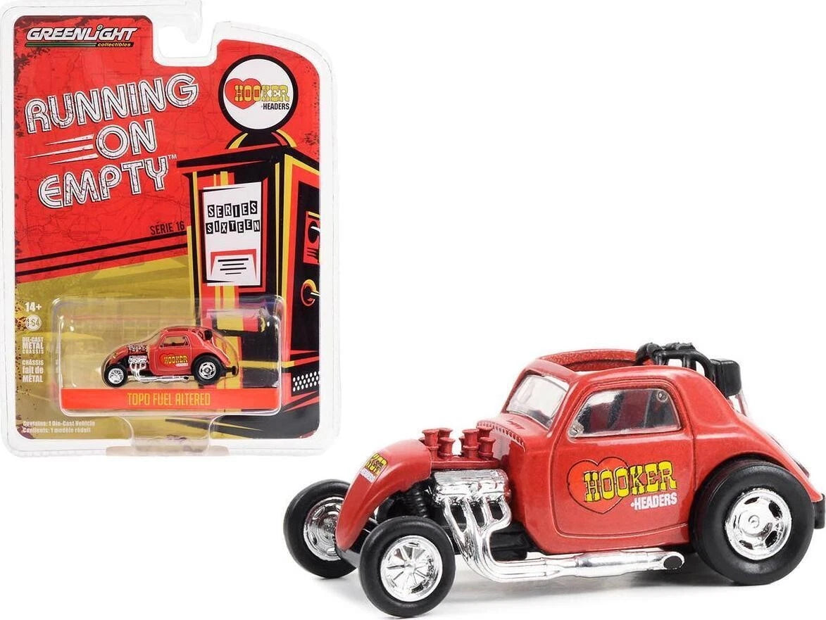 Topo Fuel Altered Dragster Red "Hooker Headers"