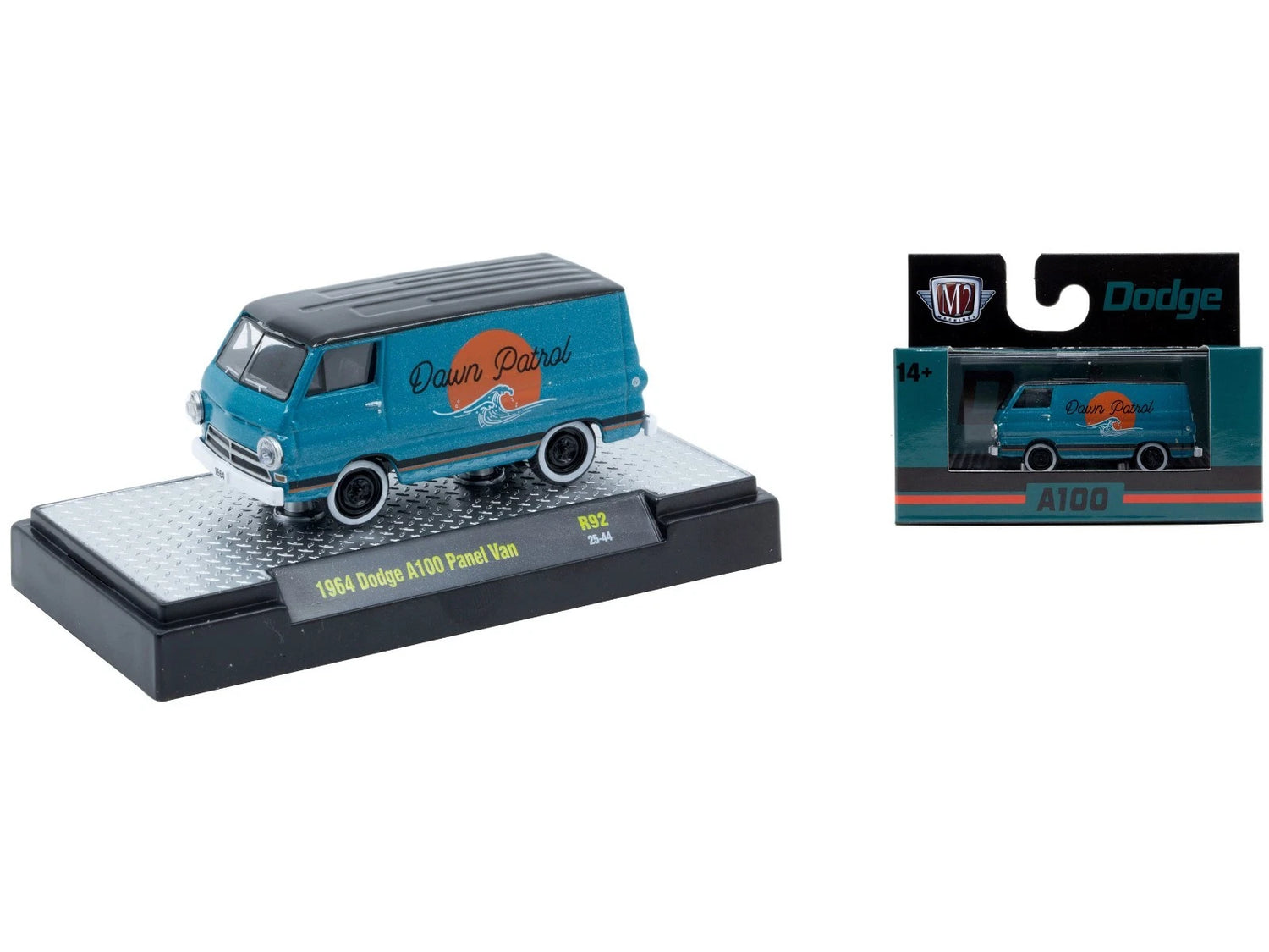 1964 Dodge A100 Panel Van-Blue/Black (32600-1964-92-Dodge) (M2 Machines Detroit Muscle 32600-92)