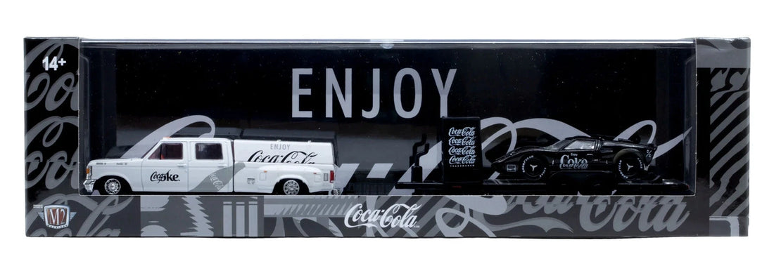 M2 Machines 1:64 1987 Ford F-350 Truck &amp; 1966 Ford GT40 MK2 – Coca-Cola Auto-Haulers Release S05 – 56000-S05-C