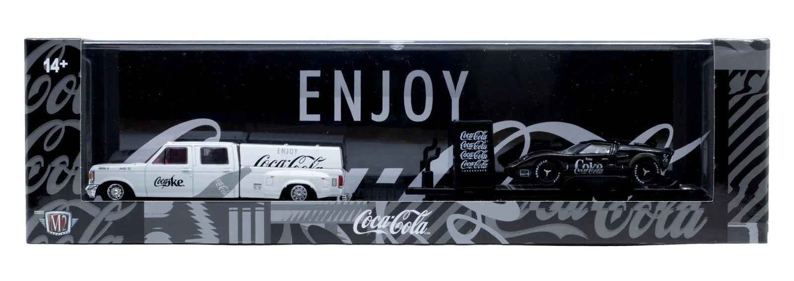 M2 Machines 1:64 1987 Ford F-350 Truck &amp; 1966 Ford GT40 MK2 – Coca-Cola Auto-Haulers Release S05 – 56000-S05-C