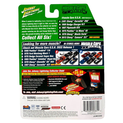CHASE CAR – White 2001 Chevrolet Corvette Z06 – Muscle Cars U.S.A. Release 2 Version A – Johnny Lightning 1:64 – JLMC030-2A-1-CHASE