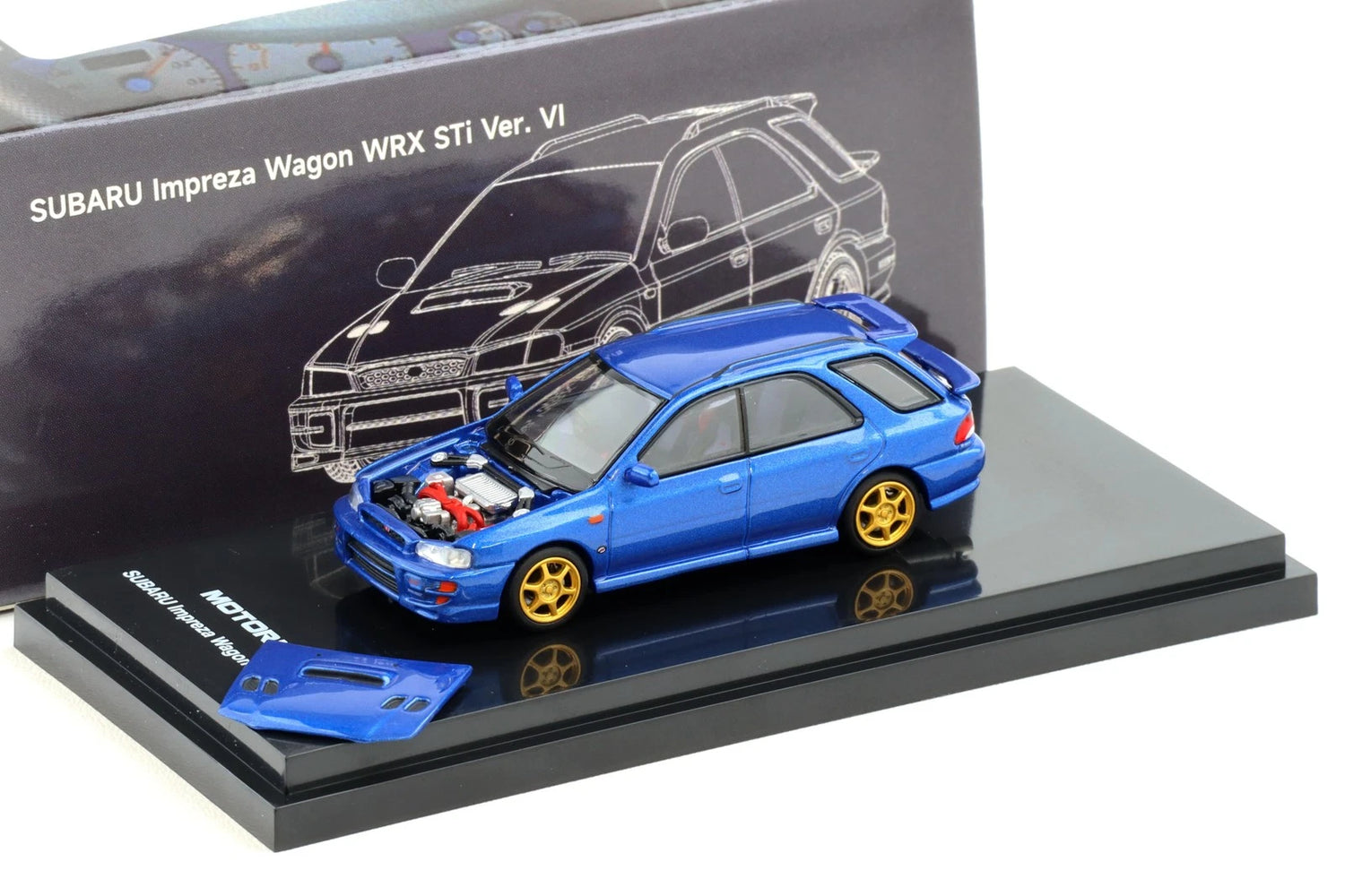 Motorhelix 1/64 - Subaru lmpreza Wagon WRX STi Version VI (Blue) - M67101