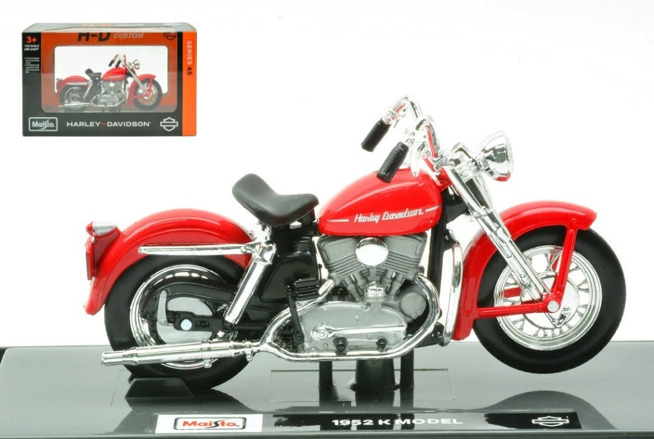 1952 Harley-Davidson K Model – Rouge – Maisto 1:18 Series 45 – 31360-45-A