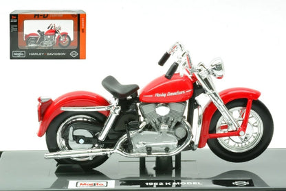 1952 Harley-Davidson K Model – Rouge – Maisto 1:18 Series 45 – 31360-45-A