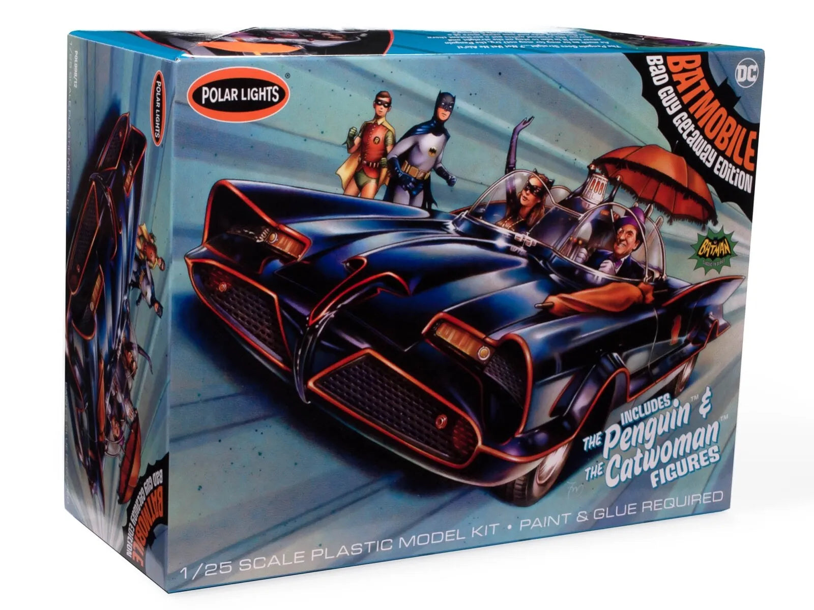 Batman 1966 Batmobile with Catwoman &amp; Penquin Figures 1/25 (À coller)