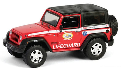 GreenLight 1:64 First Responders Série 2 – Volusia County Florida Beach Safety Ocean Rescue Lifeguard / EMT – Jeep Wrangler 2011 – GL67060-E