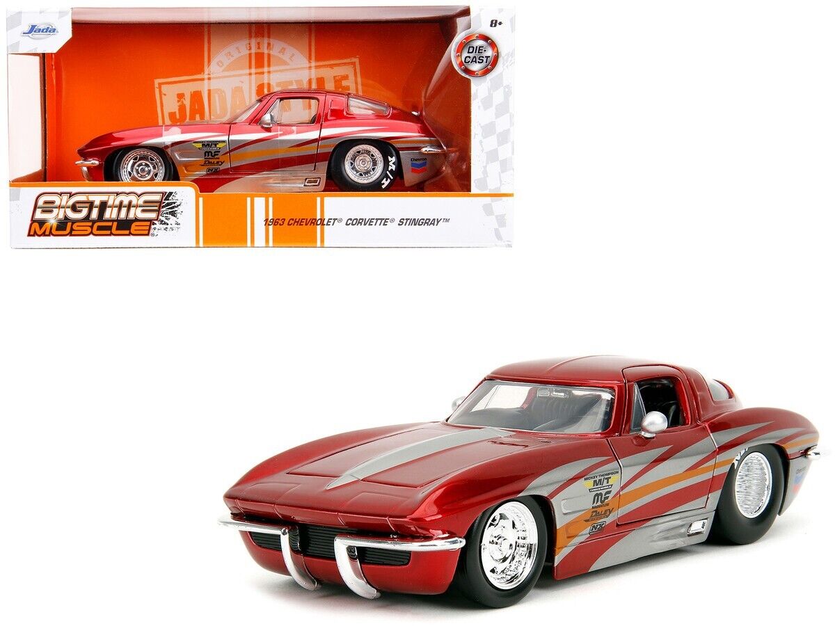 Modèle 1/24 Chevrolet Corvette Stingray 1963 Rouge Hachette - Occasion En Boîte Blister
