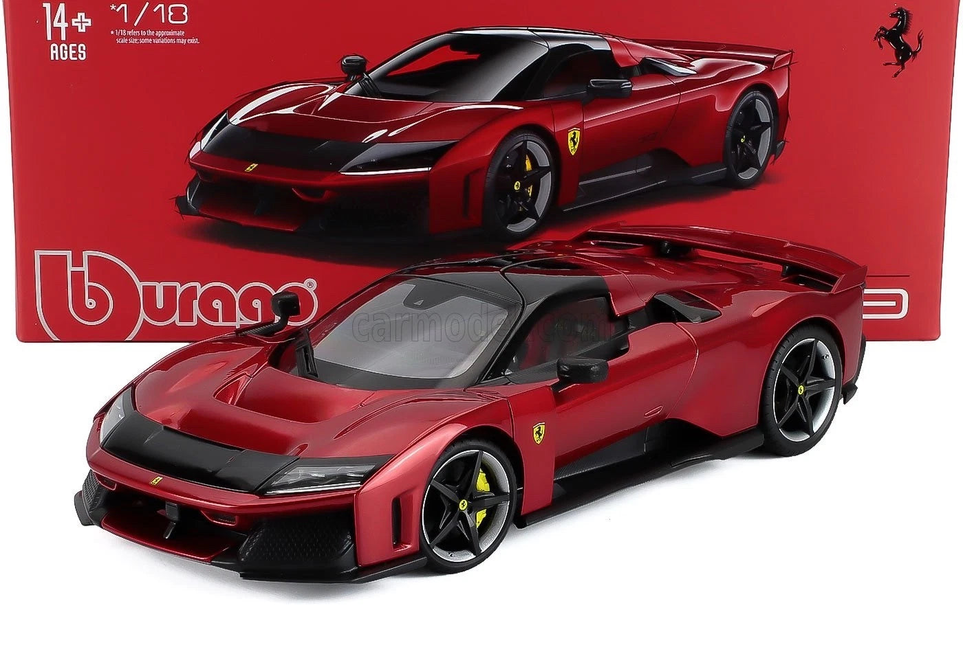 BURAGO 1/18-FERRARI - F80 2024 - SILVER BLACK WHEELS