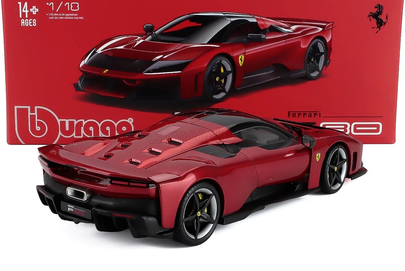 BURAGO 1/18-FERRARI - F80 2024 - SILVER BLACK WHEELS