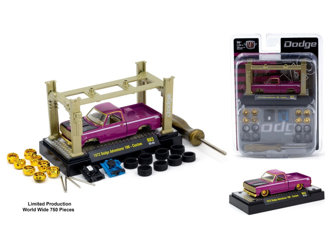 CHASE CARS-1972 Dodge Adventurer 100 Custom (M2 Machines-Model-Kit Release 83) CHASE-37000-83B