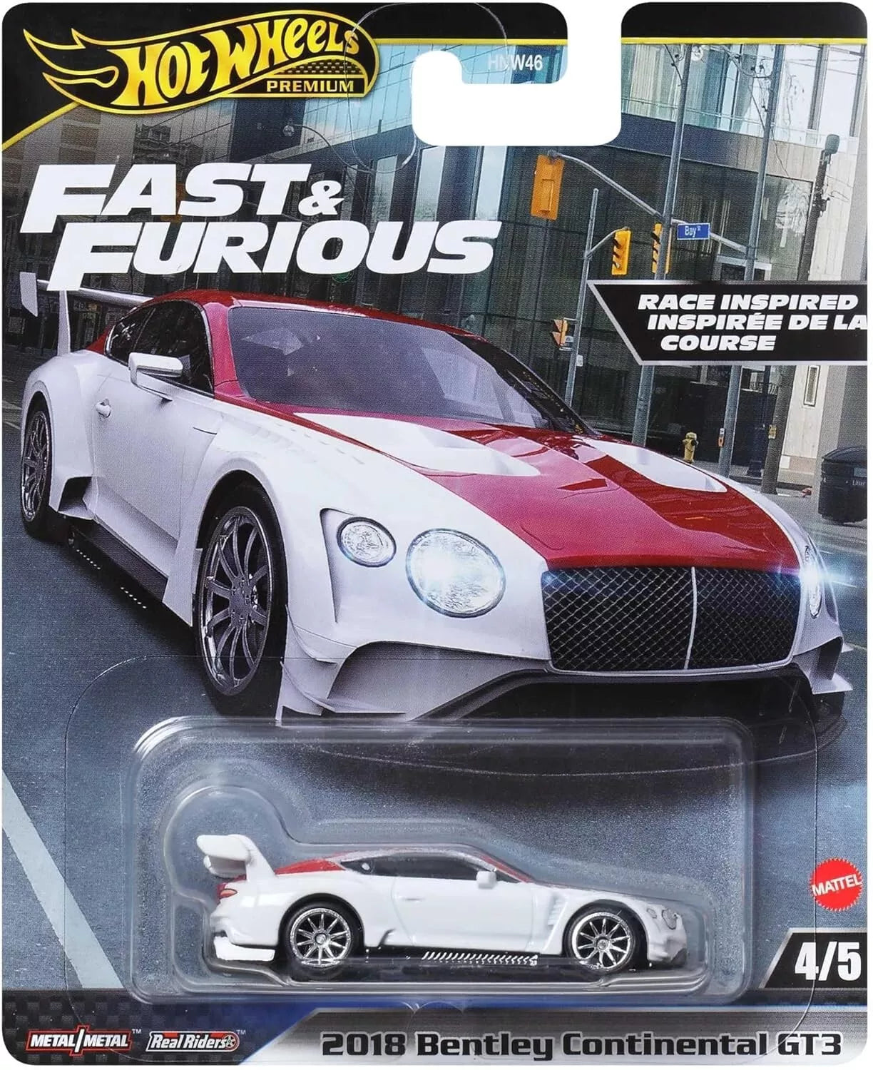 Hot Wheels Premium 2024 H Assortment - Fast &amp; Furious 4/5, 2018 Bentley Continental GT3