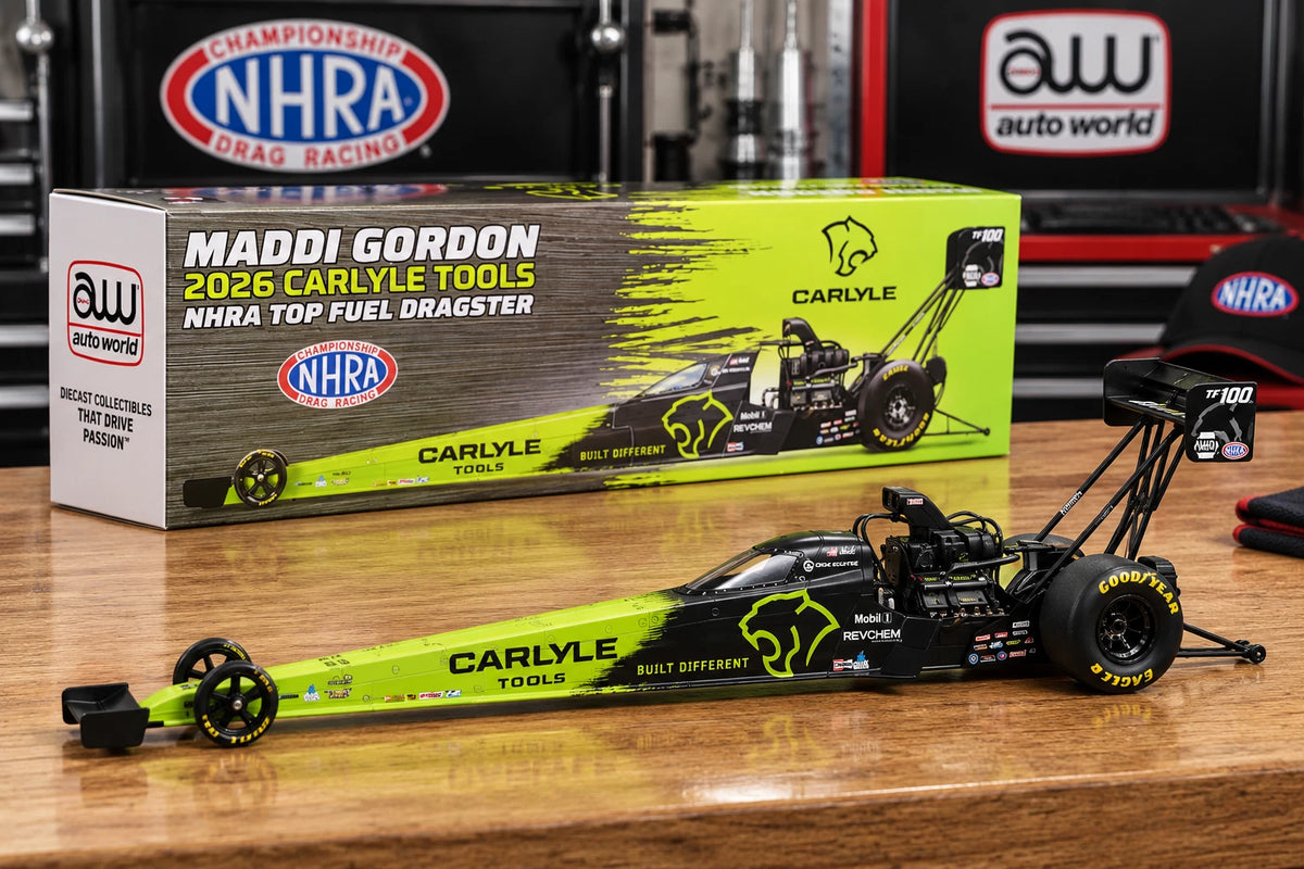 Auto World 1:24 2026 Maddi Gordon Carlyle Tools Top Fuel Dragster – AWN058