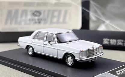 Maxwell Model 1:64-Mercedes-Benz 200 W114-Pearl White MW640029