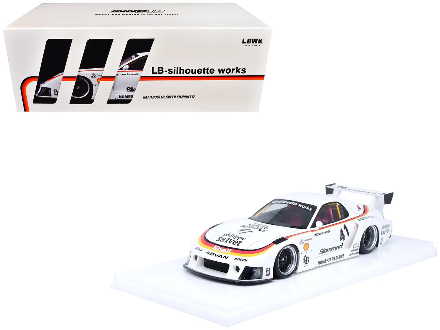 1:18 Mazda RX7 (FD3S) LB-SUPER SILHOUETTE WHITE