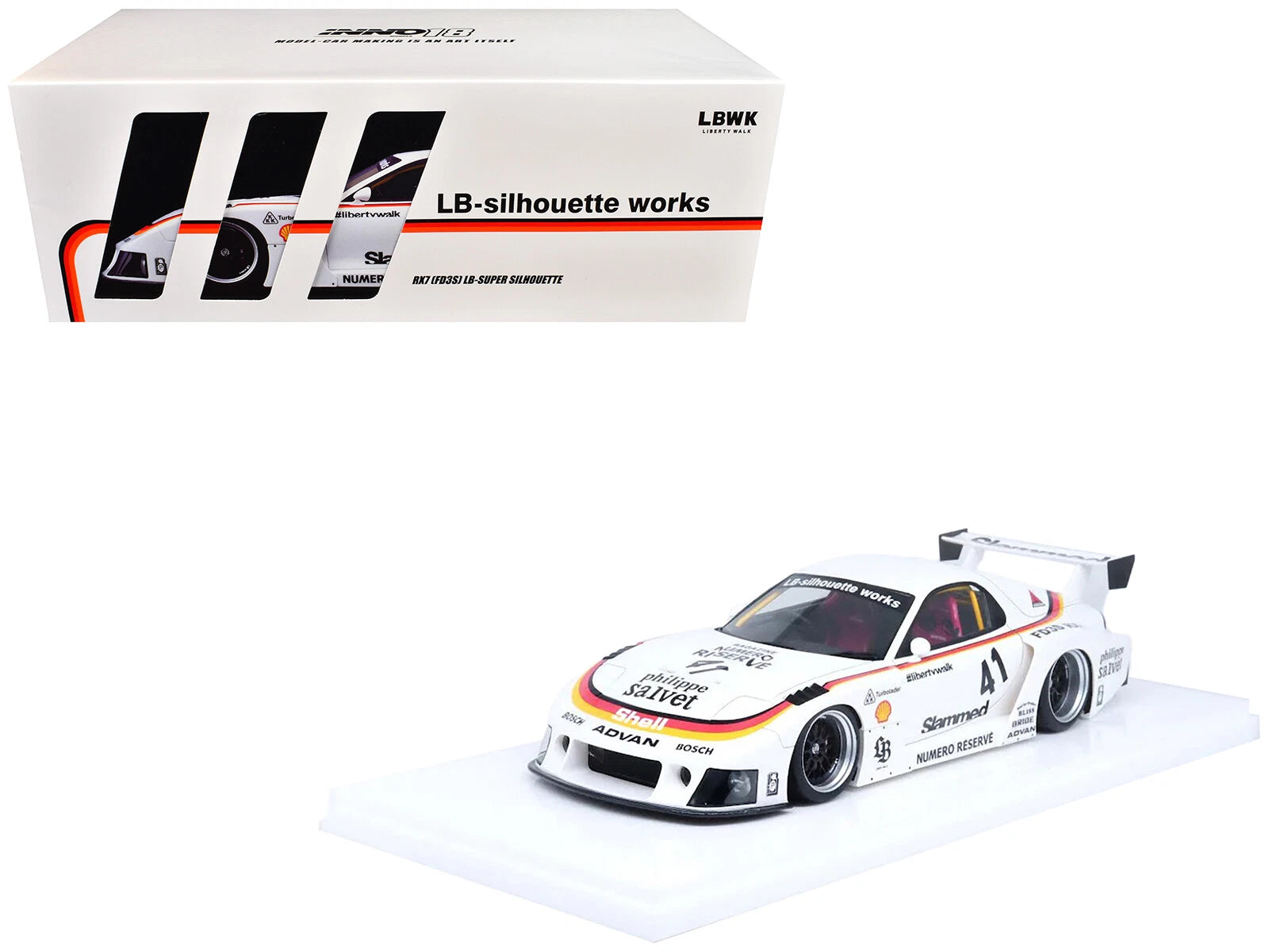 1:18 Mazda RX7 (FD3S) LB-SUPER SILHOUETTE WHITE