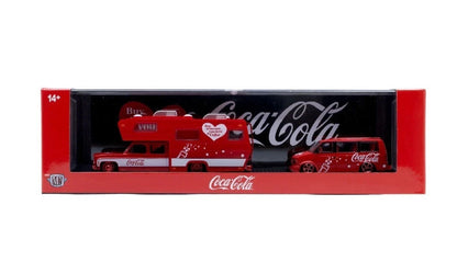 CHASE CAR – M2 Machines 1:64 1975 Chevrolet Cheyenne Super 30 &amp; 1995 GMC Safari Van – Coca-Cola Auto-Haulers Release S05 – 56000-S05-B-CHASE