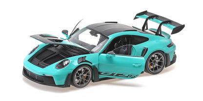 PORSCHE 911 (992) GT3RS GREEN DARK SILVER WHEELS 2024