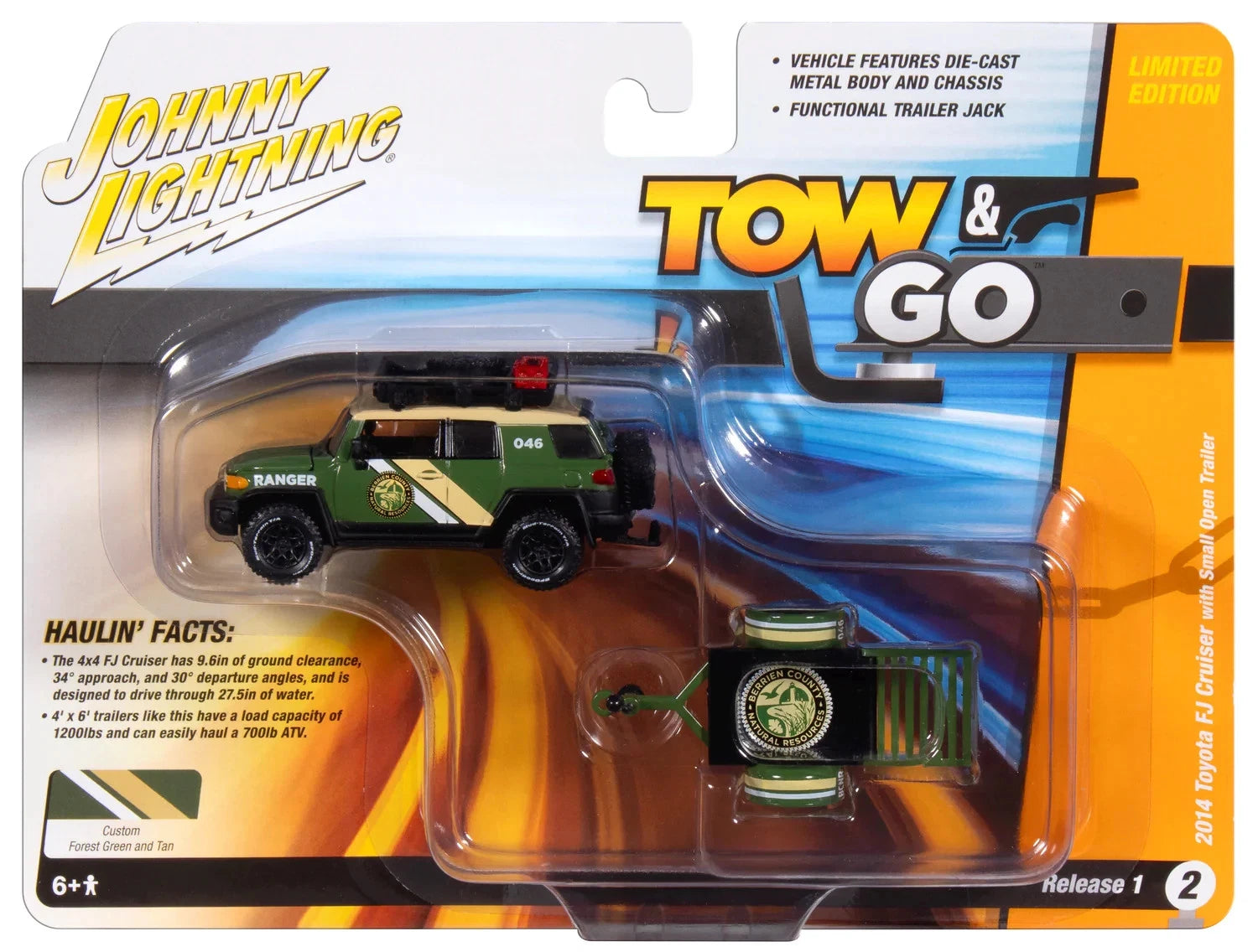 Johnny Lightning-2014 Toyota FJ Cruiser   "Tow &amp; Go" Series JLBT022-2