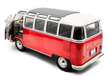 SOLIDO- VOLKSWAGEN Type 1 Samba 1962-Red (S1813402)