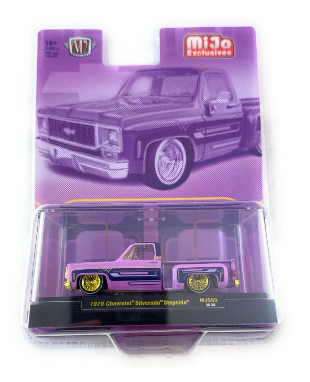 CHASE CARS-1978 Chevrolet Silverado Stepside Lowriders – Purple (M2 Machines-MiJo Exclusives) CHASE-31500-MJS89