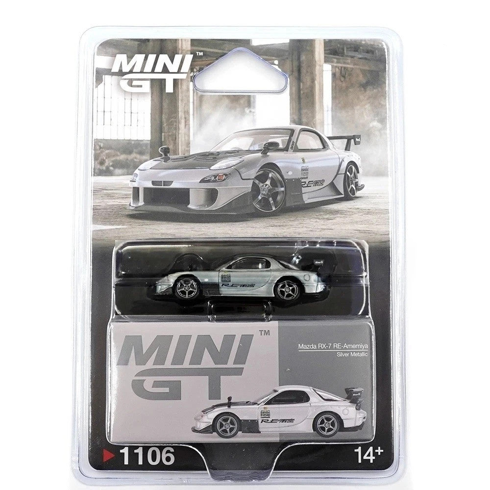 CHASE CAR Mazda RX-7 RE-Amemiya Raw - Mini GT 1:64 - MGT01106-BLC