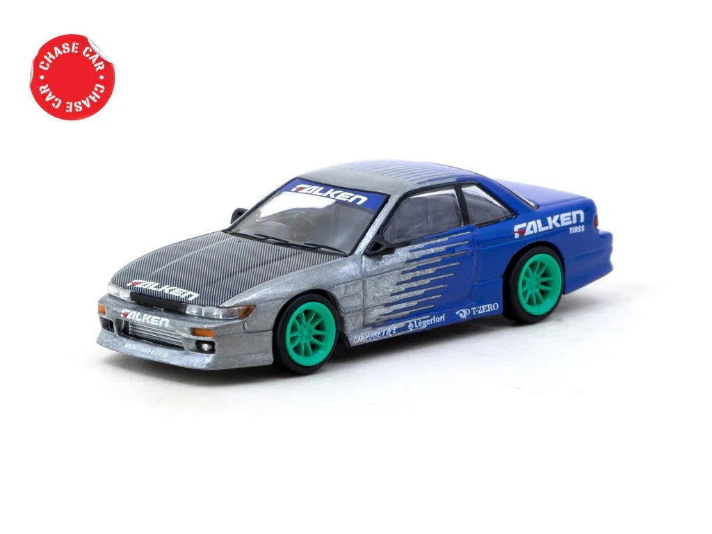 CHASE CAR Nissan Silvia S13 Vertex Falken – Tarmac Works 1:64 (T64G-025-FA-CHASE)