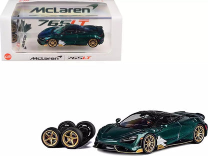 McLaren 765LT RACING GREEN W/EXTRA WHEELS (CM64-765LT-717)