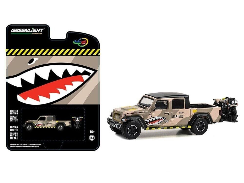 2020 Jeep Gladiator Rubicon Pickup Truck Desert Camouflage Marines Motorcycle