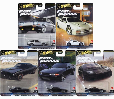 Hot Wheels Fast and Furious Premium Dash E 2023 set of 5