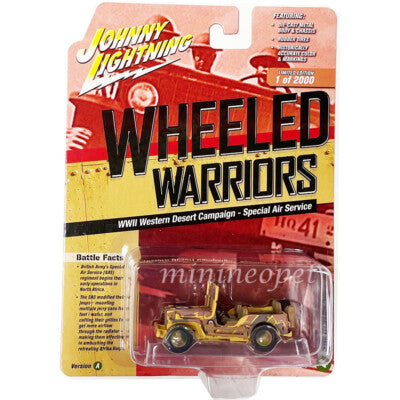 WWII Willys MB Jeep Tan Camouflage – Johnny Lightning Wheeled Warriors 1:64 – JLML006-1A-4