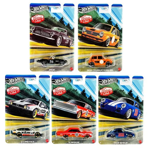 Hot Wheels 2026 Vintage Racing Club Grand Prix Case J  (HRT81-956J-5 CARS)