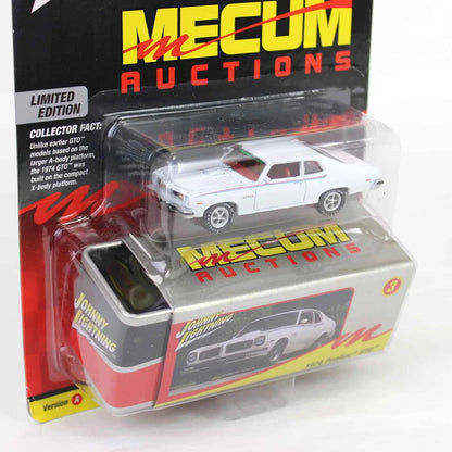 1974 Pontiac GTO Mecum Auctions in White with Red, White, and Blue Stripe  (1 par client- 1 per customer)
