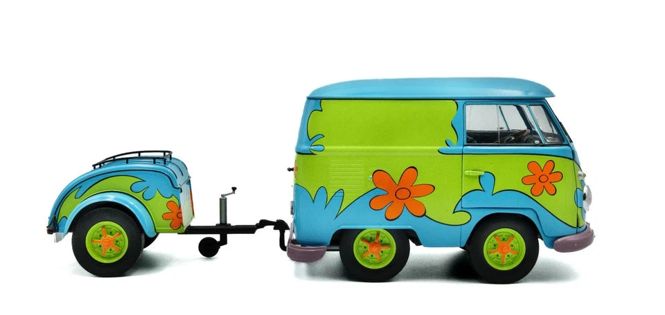 SOLIDO - Volkswagen Combi with trailer - "Flower Power"