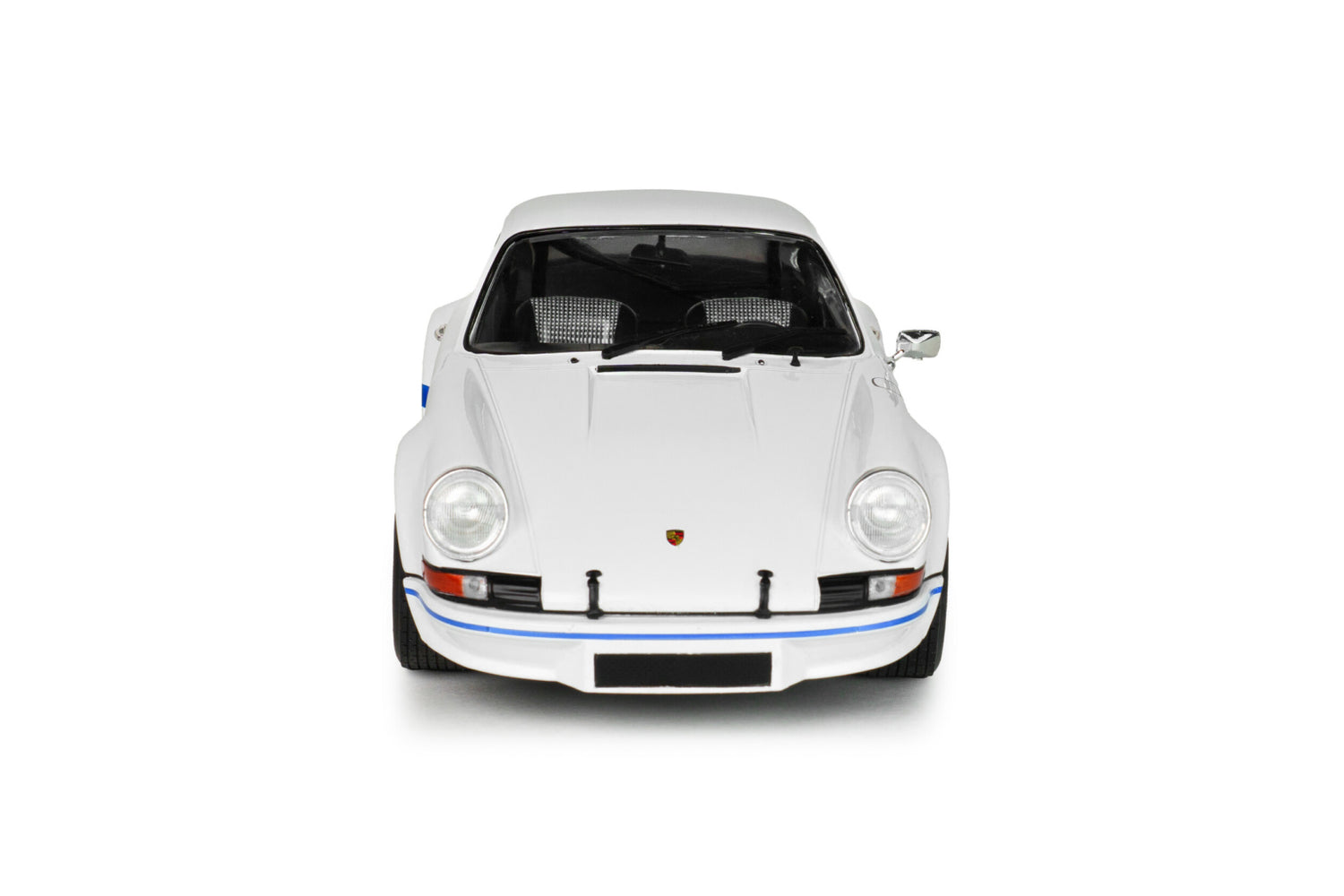 Porsche 911 RSR 1973 Blanche avec bandes Carrera bleues – Solido 1:18 – S1801119