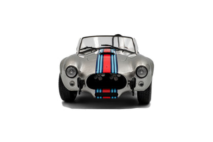 Solido 1:18 Shelby Cobra 427 MKII 1965 – Argent avec bandes rouges et bleues – S1804913