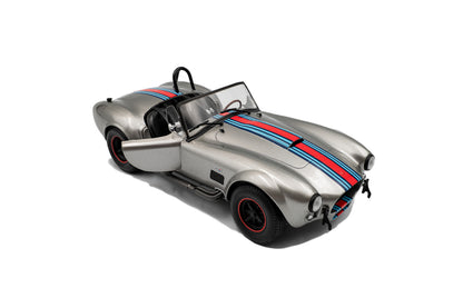 Solido 1:18 Shelby Cobra 427 MKII 1965 – Argent avec bandes rouges et bleues – S1804913