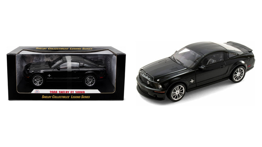 2008 Shelby GT 500KR Black with Black Stripes – Shelby Collectibles Legend Series 1:18 (sc299/black)