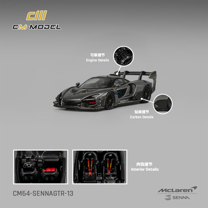 CM Model 1:64 McLaren Senna GTR – Gris foncé – CM64-SennaGTR-13