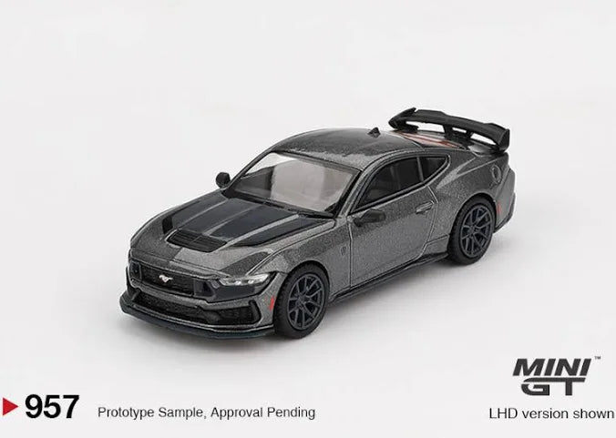 Mini GT 1/64-Ford Mustang Dark Horse 2024 – Carbonized Gray LHD MGT00957-BL