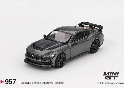 Mini GT 1/64-Ford Mustang Dark Horse 2024 – Carbonized Gray LHD MGT00957-BL