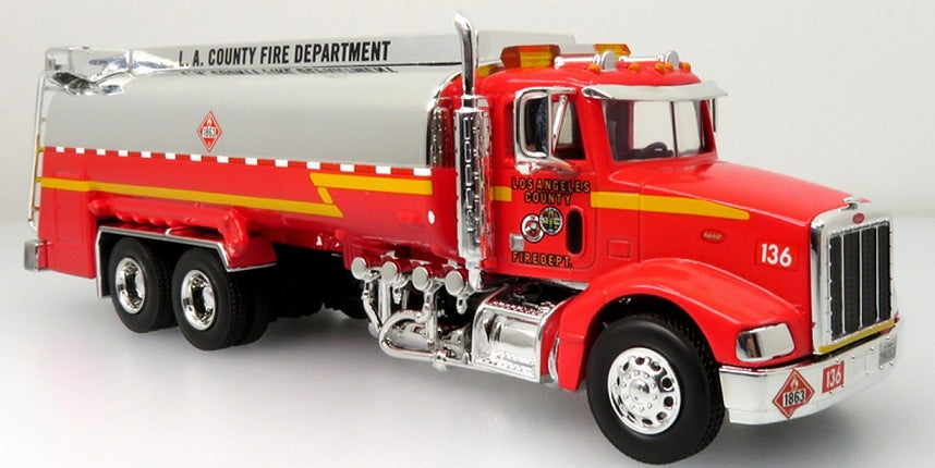 Peterbilt 385 Fuel Truck Red "Los Angeles County Fire Department" 1/64