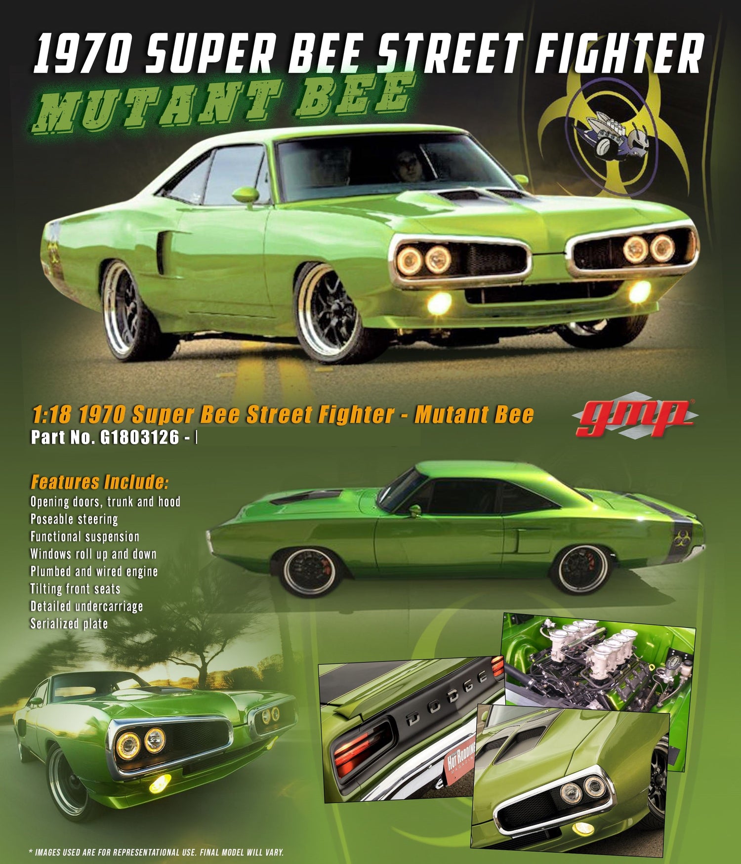 (PRE-ORDER END 2024) Dodge Super Bee 1970 "Street Fighter - Mutant Bee"