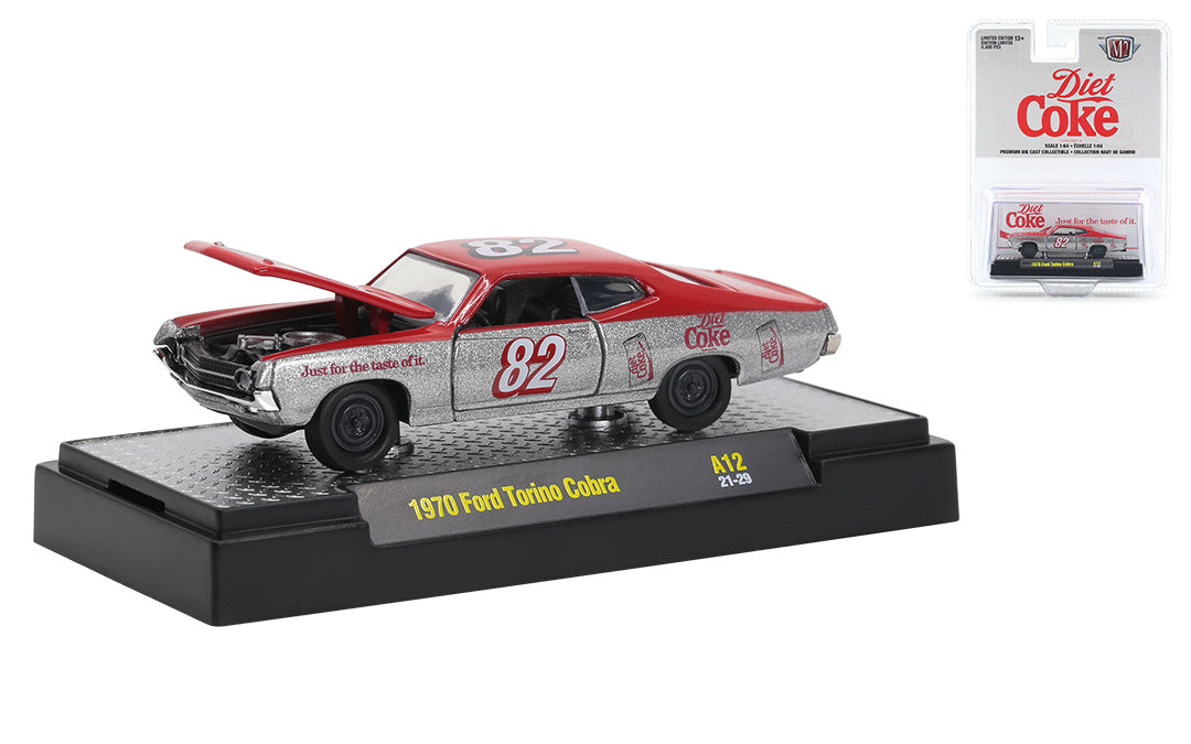 1970 Ford Torino Cobra, Coca-Cola, (Échelle-Scale 1:64)