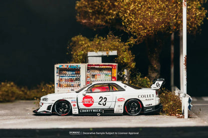 (PRE-ORDER 2026) Tarmac Works 1:64 LB-ER34 Super Silhouette Skyline White – Hobby64 (T64-104-WH)