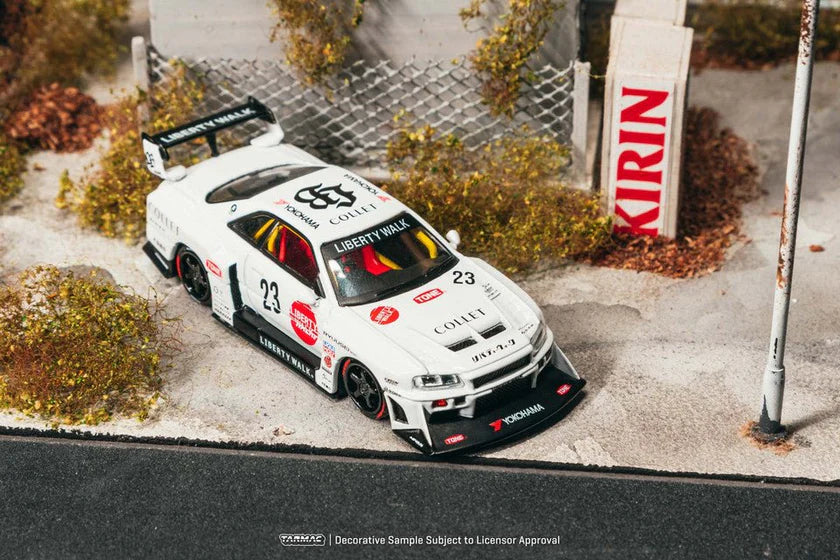 (PRE-ORDER 2026) Tarmac Works 1:64 LB-ER34 Super Silhouette Skyline White – Hobby64 (T64-104-WH)